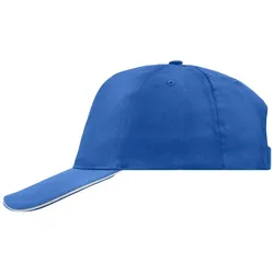 Basecap Promo "MB6552" 5-Panel-Sandwich - royal/white