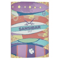 Sansibar Teppich »Rantum Beach SA-020«, rechteckig, Flachgewebe, modernes Design, Motiv Surfbretter, Outdoor geeignet, bunt