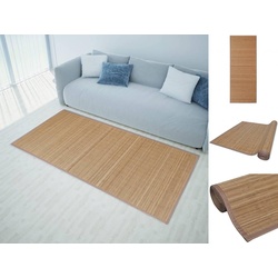 Teppich »Teppich Bambus 100 x 160 cm Braun Teppich«, vidaXL, Höhe 160 mm