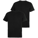 FRUIT OF THE LOOM T-Shirt, (Packung, 2 tlg.), aus reiner Baumwolle, Gr. L (52/54), schwarz + schwarz, , 63091945-L