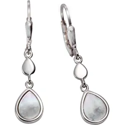 Paar Ohrhänger FIRETTI "Schmuck Geschenk Silber 925 Ohrschmuck Patentbrisur Tropfen Perlmutt", beige (silberfarben, perlmuttfarben), Ohrringe, Damen, Silber 925 (Sterlingsilber), mit Perlmutt