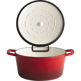 APS Kochtopf mit Deckel 5 STARS", Pfanne Ø 25 cm, rot