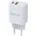 Muvit for Change MC-215 Weiss 18 W 25 W (18 W), USB QC 3.0 18W + 1 USB-C Pd 25W White - Transparent
