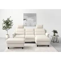 sit&more Ecksofa SIT & MORE "Farö L-Form", beige (creme), B:234cm H:90cm T:168cm, Sofas, Ecksofa, inklusive Federkern, wahlweise mit Bettfunktion und Bettkasten