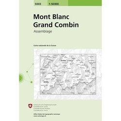 Landeskarte Der Schweiz 50T / Landeskarte Der Schweiz 5003 Mont Blanc - Grand Combin, Karte (im Sinne von Landkarte)