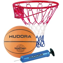 Hudora Basketballkorb Hudora Slam It (Set, 3-St., Basketballkorb mit Ball und Pumpe) rot