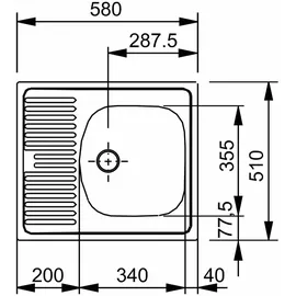 Franke Eurostar ETN 611-58 Edelstahl seidenmatt + Handbetätigung