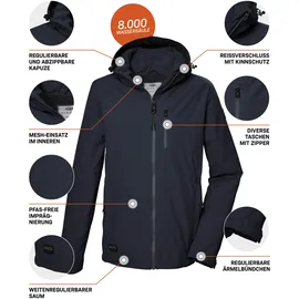G.I.G.A. DX by killtec Softshelljacke »GS 82 MN SFTSHLL JCKT«, Wasserabweisende, winddichte Herrenjacke mit abnehmbarer Kapuze G.I.G.A. DX by killtec navy