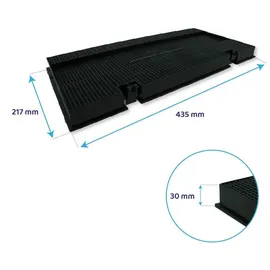 Whirlpool Wpro 484000008580, Filter für Dunstabzugshaube, Schwarz, Karbon, Schaum, Kunststoff, Whirlpool, 435 mm, 217 mm