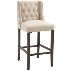 CLP Barhocker Cassandra Stoff Antik-dunkel creme