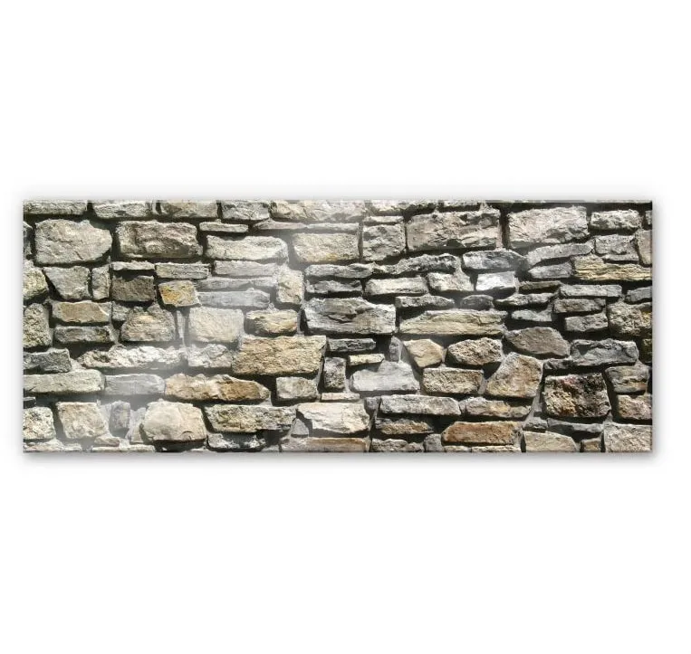 Wall-Art Küchenrückwand »Steinoptik 3D Natursteinmauer«, (Set, 1 tlg.), Herd Waschbecken Wandschutz Wall-Art bunt