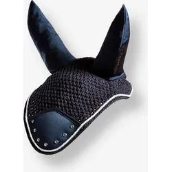 Fliegenhaube Strass Pferd blau WARMBLUT