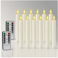 OZAVO LED-Kerze 24 pcs LED Stabkerzen mit 4 Fernbedienung und timer, Tischdeko für Hochzeiten, Partys,Festivals