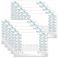 PRIMUS PRINT Schreibtischunterlage Papier DIN A2-2025 & 2026 Jahreskalender - 80g Dickes Naturpapier - Stabiler Papprücken - 25 Blatt - mit Schutzleiste - Büro und Homeoffice [10er Set]