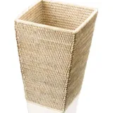 Decor Walther Aufbewahrungskorb Papierkorb eckig aus Rattan 37 x 22 x 20 cm hell