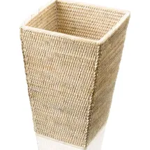 Decor Walther Aufbewahrungskorb Papierkorb eckig aus Rattan 37 x 22 x 20 cm hell
