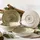 konsimo® Teller-Set rund 22 cm beige 6er Set