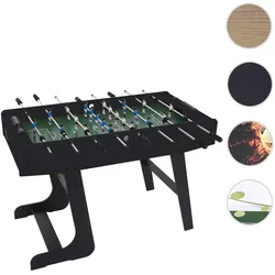 Tischkicker London, Kicker Kickertisch Tischfussball, klappbar 84x121x105 ~ schwarz