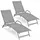 Costway Sonnenliege 184,5 x 62 x 71 cm Grau
