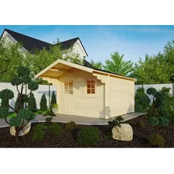 KIEHN-HOLZ Gartenhaus »44-006«, BxT: 300x300 cm, unbehandelte Fichte - beige