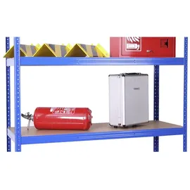 Szagato Weitspannregal Stahl 150 x 160 x 80 cm blau 4 Böden