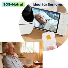 ideoon HD Überwachungskamera mit Monitor Schwarz
