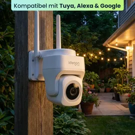 ideoon 2K WLAN Outdoor Überwachungskamera Schwarz
