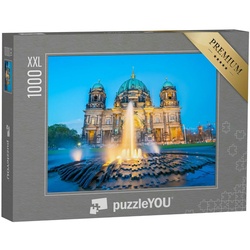 puzzleYOU Puzzle Puzzle 1000 Teile XXL „Berliner Dom bei Nacht, Deutschland“, 1000 Puzzleteile, puzzleYOU-Kollektionen