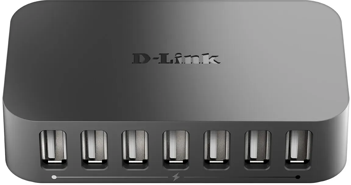 D-Link DUB-H7 USB 2.0 Type-B 480 Mbit/s Schwarz
