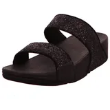 FitFlop Damen Lulu Keilsandale, Schwarz Glitter, 40 EU