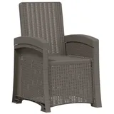 vidaXL Liegesessel Garten Rattan-Optik 1 St.  grau