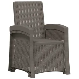 vidaXL Liegesessel Garten Rattan-Optik 1 St.  grau