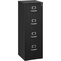 YITAHOME Aktenschrank Abschließbar, Metall Aktenschränke mit 4 Schubladen für A4, Legal, Letter, Anti-Kippen Büroschrank mit Cue-Kartenschlitz für Home-Office, Schwarz, 45.8 x 45 x 133cm