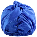 Seidenhaube zum Schlafen, Maulbeerseide Frauen Nachtmütze, Schlafhaube Seide Weiche Silk Bonnet Seidenhaube Gut für das Haar, Bonnet Sleep Cap für die Nacht (Saphirblau)