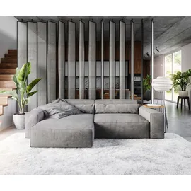 DeLife Ecksofa Sirpio XL 270x170 cm Mikrofaser Taupe Recamiere variabel