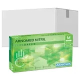 arnomed Nitril Lime Green Einmalhandschuhe, puderfrei, grün 389-M , 1 Packung = 100 Stück, Größe M