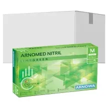 arnomed Nitril Lime Green Einmalhandschuhe, puderfrei, grün 389-M , 1 Packung = 100 Stück, Größe M