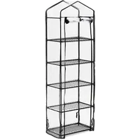 Relaxdays Gewächshaus Kunststoff Schwarz PVC-Folie 0 mm 1,1 m2