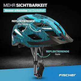 Fischer Fahrradhelm Urban Plus New York S/M türkisblau matt