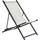 Beliani Liegestuhl 60 x 95 x 79 cm schwarz/beige klappbar