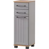 Schildmeyer MÖBELPARTNER Badschrank Jelda 154217 platingrau, eiche-landhaus 30,3 x 32,6 x 88,1 cm