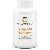 3er Pack Vita World Leber-Vital Komplex 120 Kapseln Mit Mariendistel, Artischocke, Cholin, Glutathion, Curcumin, Vegan/Vegetarisch Deutsche Apotheker Herstellung