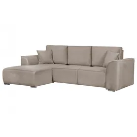 OTTO home Ecksofa OTTO HOME "BEATRICE optionale Schlafsofa mit Bettkasten, B/T/H: 265/170/86 cm", grau (taupe), B:265cm H:86cm T:170cm, 100% Polyester, Sofas, Ecksofa, L-Form, wahlweise auch mit Bettfunktion und Bettkasten