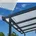 Terrassendach 1014 406 cm anthrazit Polycarbonat weiß gestreift
