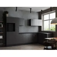 Respekta Winkelküche Oliver L-Form 310 cm grau