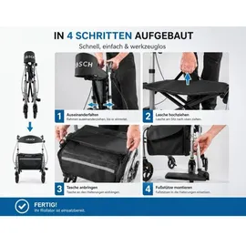 Antar Aluminium Rollator AT51005 2in1 schwarz