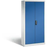 C+P Werkstattschrank | HxBxT 195x93x40cm | Lichtgrau/Enzianblau von PROREGAL