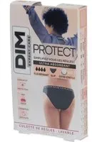 DIM Protect Culotte de règles Lavable - Slip Coton bio Flux Abondant 40/42 Menstruelle