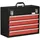 DURHAND Werkzeugkasten 4 Schubladen schwarz-rot 51 cm x 39,5 cm x 22 cm