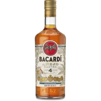 BACARDÍ Añejo 4 Jahre alter Premium Caribbean Rum, im Eichenfass gereifter Karibik-Rum, 4 Jahre unter karibischer Sonne gelagert, ideal als Geschenk, 40% Vol., 100 cl/1 l